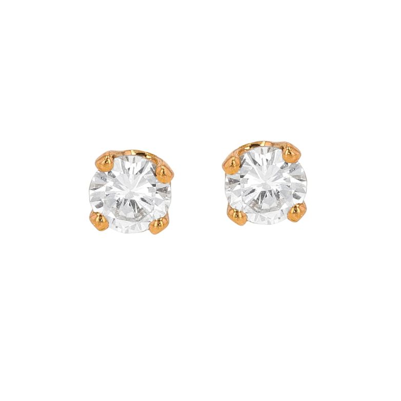 Boucles d'oreilles diamants 0.30 carat or jaune 0.85g Comme neuf -  reconditionné disponible sur Gemme Les Bijoux